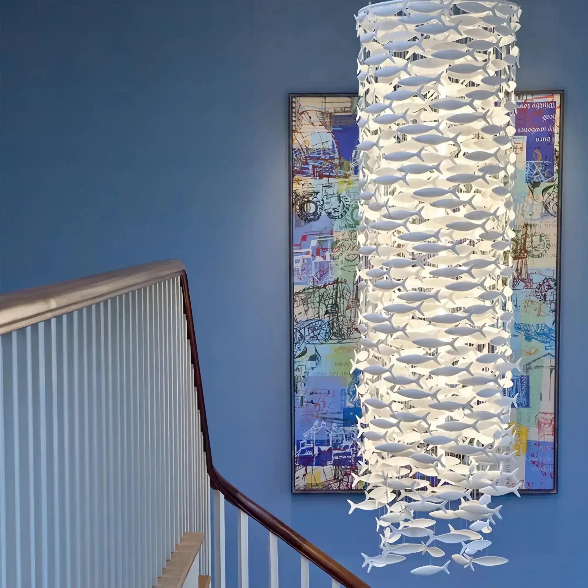 Porcelain Fish Shaped Dining Table Chandelier - Arialamps