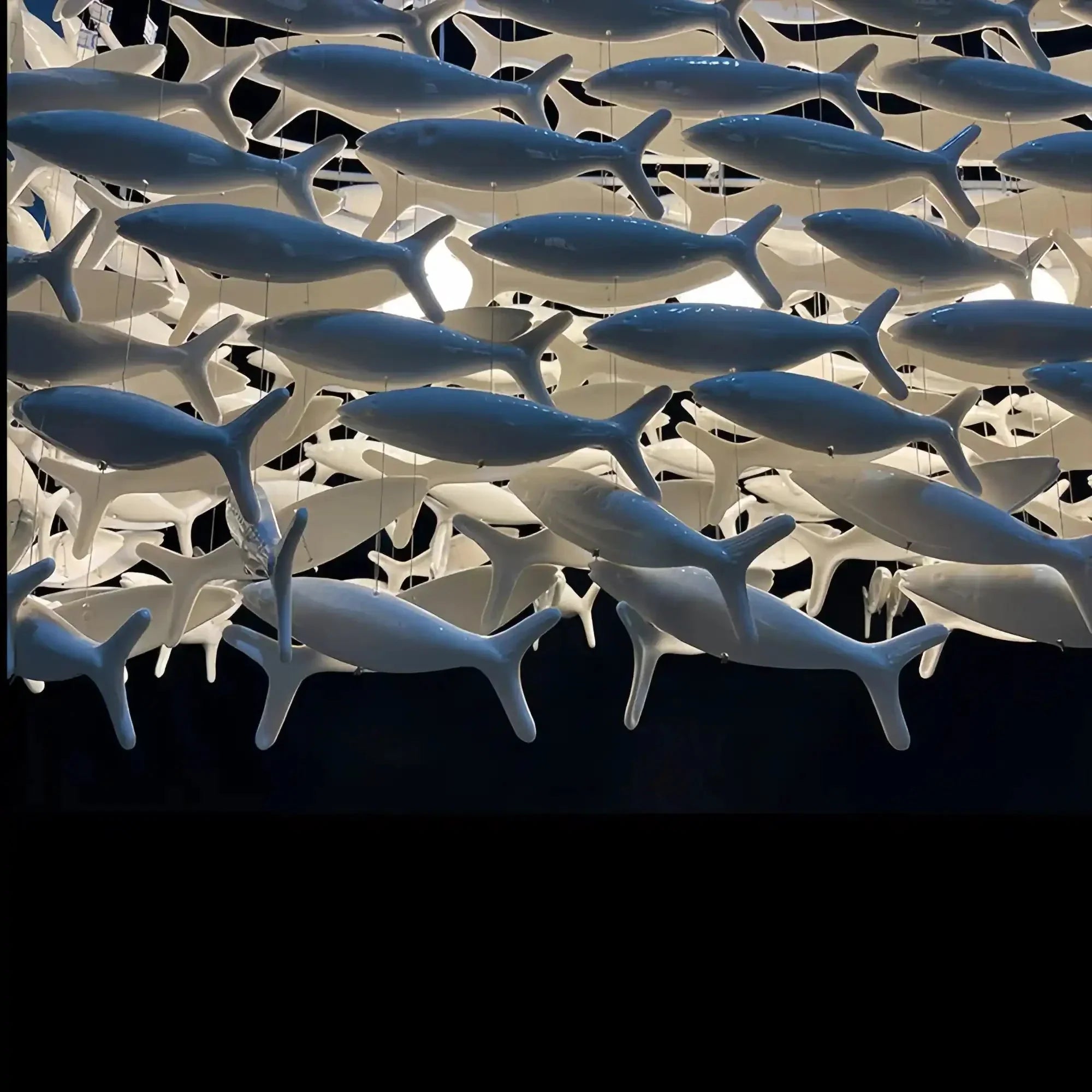 Porcelain Fish Shaped Dining Table Chandelier - Arialamps