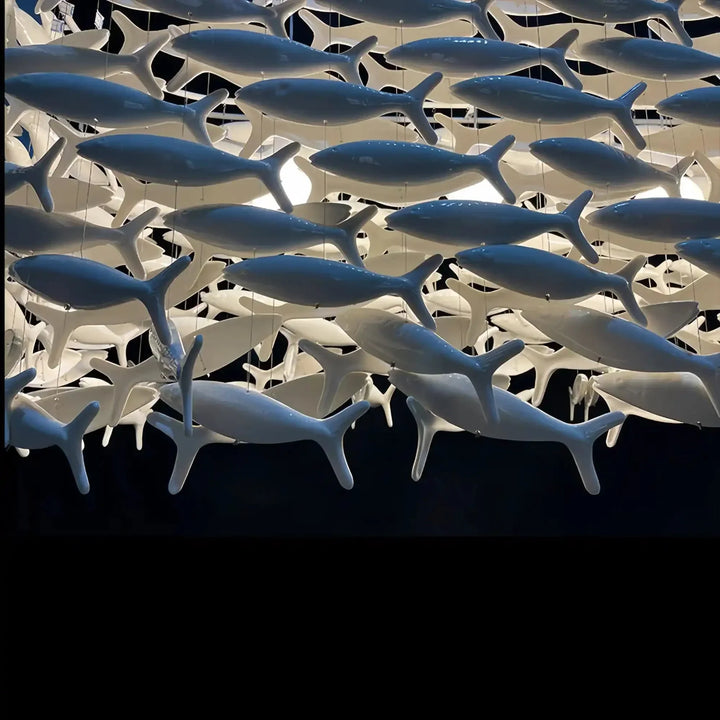 Porcelain Fish Shaped Dining Table Chandelier - Arialamps