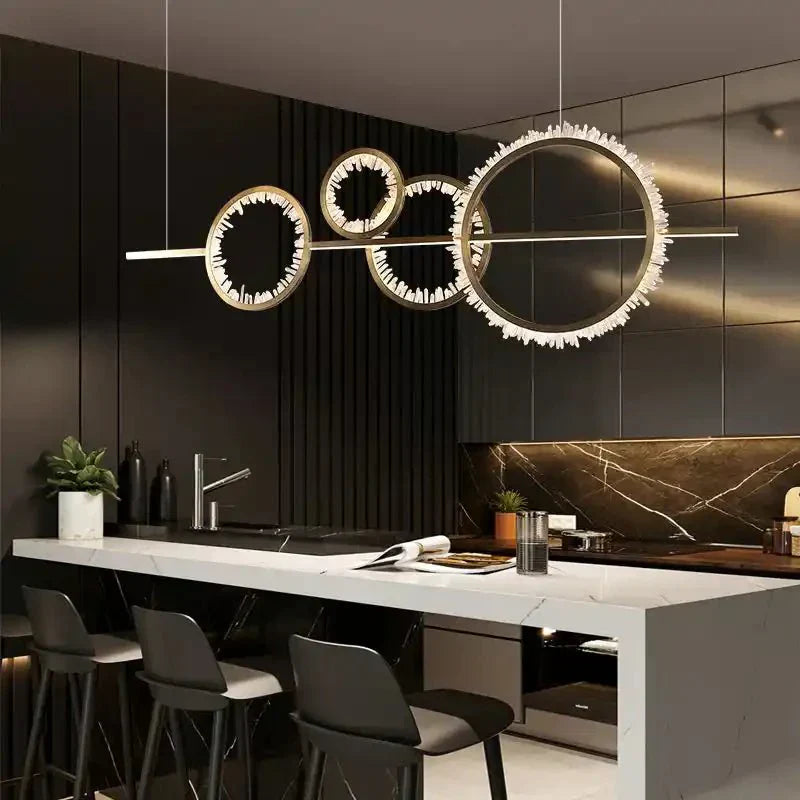 Primary Crystal Cluster Island Chandelier - Arialamps