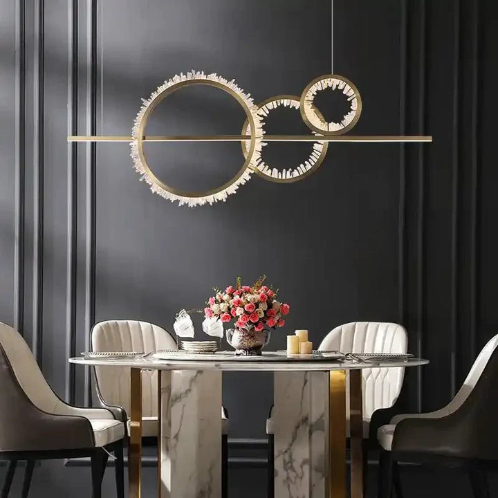 Primary Crystal Cluster Island Chandelier - Arialamps