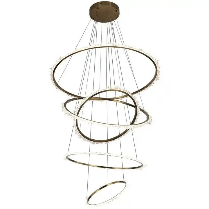 Primary Crystal Multi Rings Chandelier - Arialamps