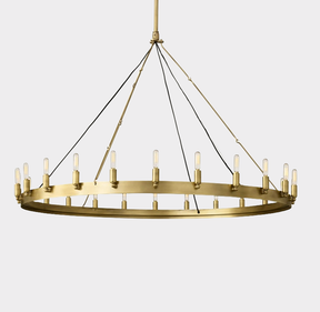 Vintage Filament Round Chandelier