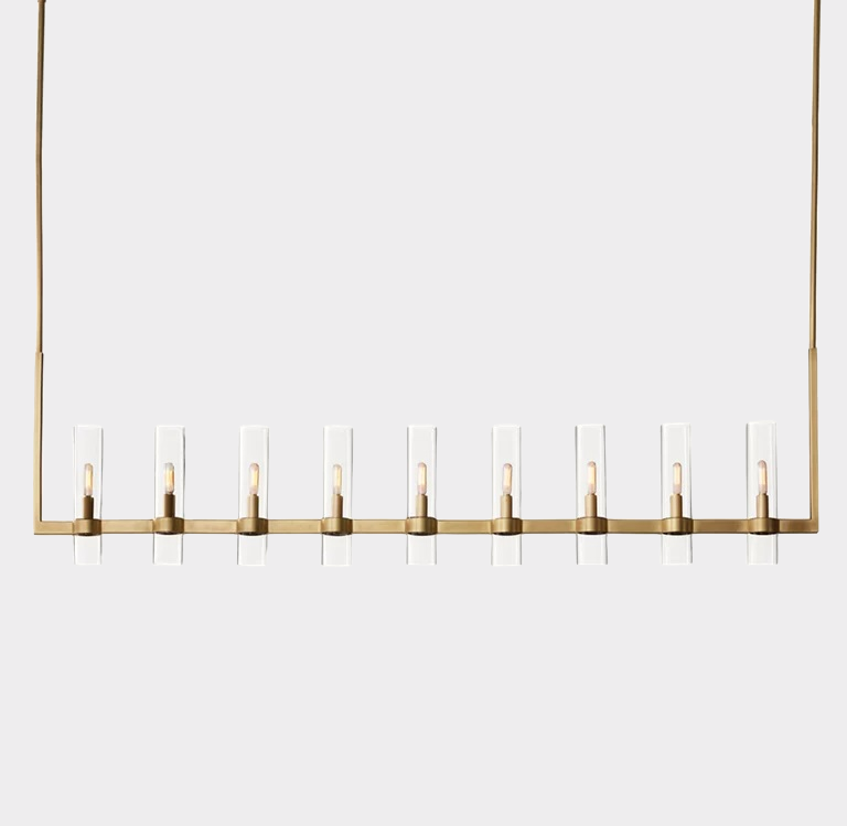 Ravelle Glass Linear Chandelier 72"