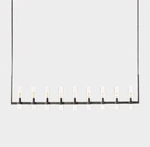 Ravelle Glass Linear Chandelier 72"