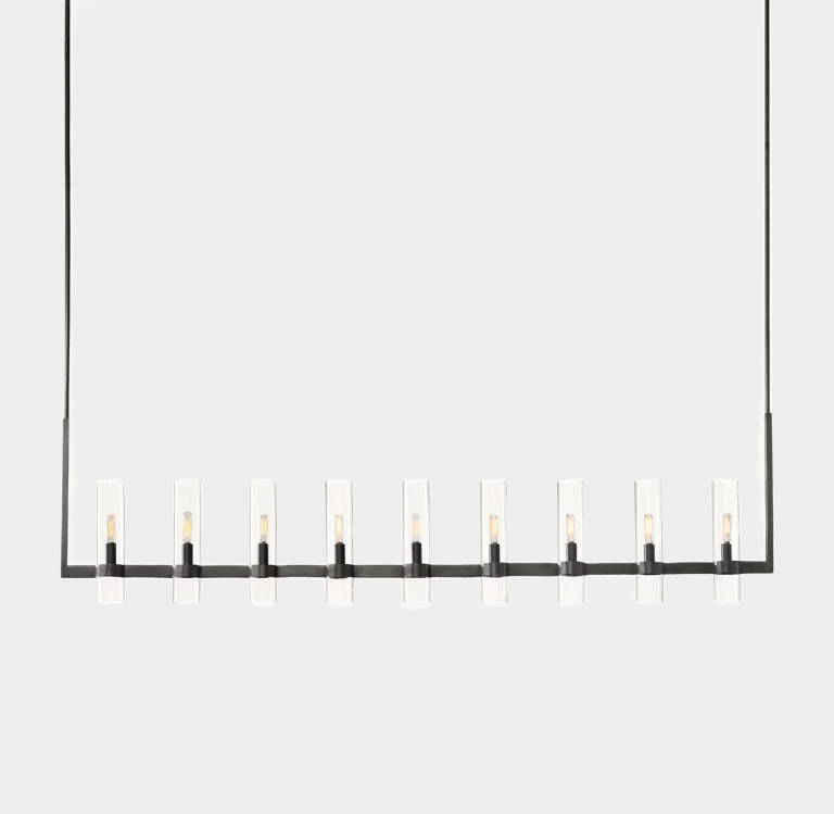 Ravelle Glass Linear Chandelier 72"