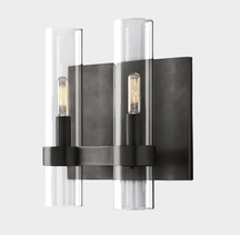 Ravelle Glass 2-Head Wall Sconce