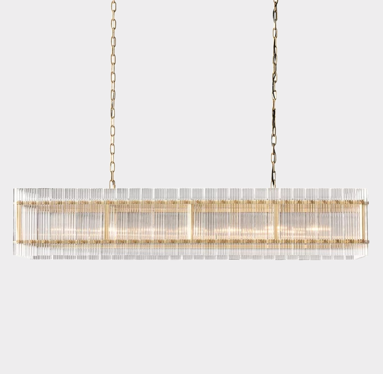 Marcus  Rectangle Chandelier 54"