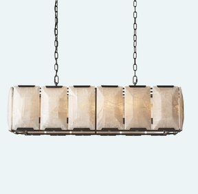 Harlew Calcite Rectangular Chandelier 42"