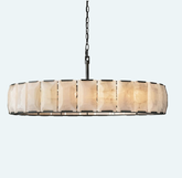 Harlew Calcite Round Chandelier D 60"