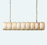 Harlew Calcite Rectangular Chandelier 62"