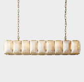 Harlew Calcite Rectangular Chandelier 55"