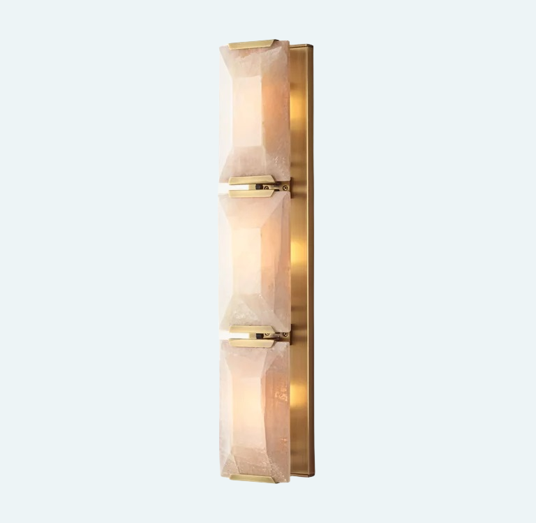 Harlew Calcite Triple Wall Sconce