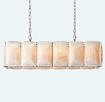 Harlew Calcite Rectangular Chandelier 42"