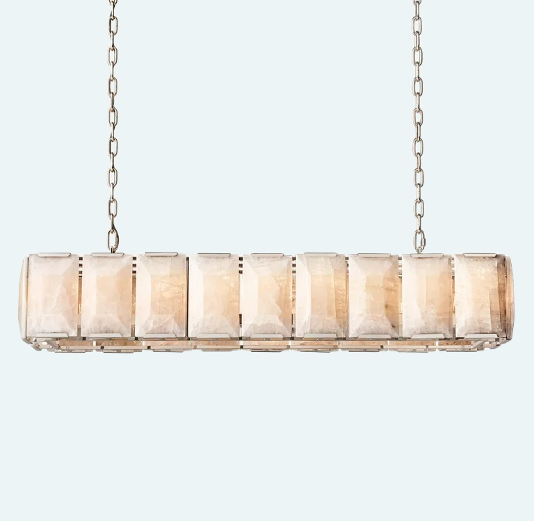 Harlew Calcite Rectangular Chandelier 62"