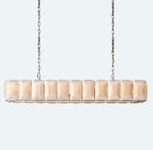 Harlew Calcite Rectangular Chandelier 74"