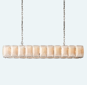 Harlew Calcite Rectangular Chandelier 74"