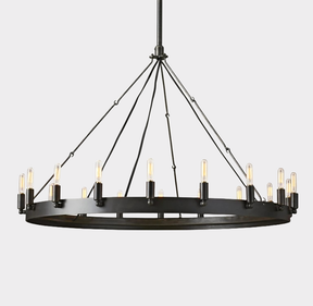 Vintage Filament Round Chandelier