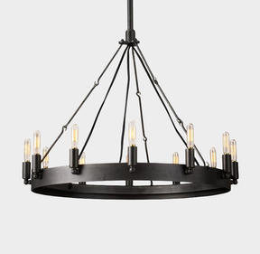 Vintage Filament Round Chandelier