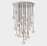 Bille De Crystal Round Cluster Chandelier 40"