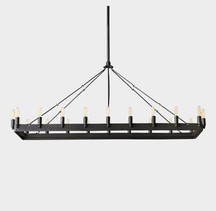 Vintage Filament Rectangular Chandelier