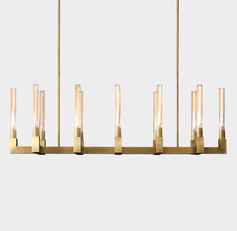 Candlestick Linear Chandelier 55"