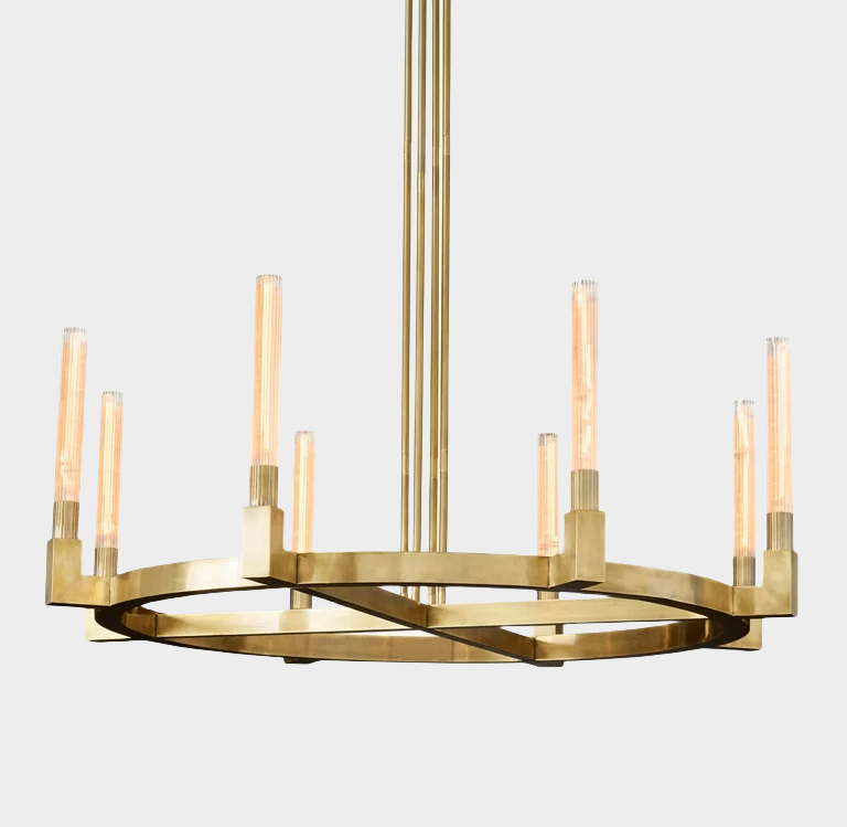 Candlestick Round Chandelier 48"