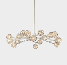 Bille De Crystal Ball Round Chandelier 48"