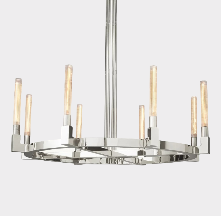 Candlestick Round Chandelier 48"