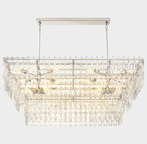 Marignan Tier K9 Crystal  Rectangle Chandelier