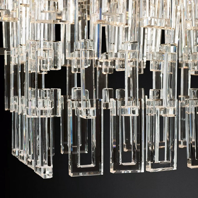 Marignan Tier K9 Crystal  Rectangle Chandelier