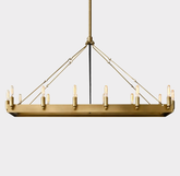 Vintage Filament Rectangular Chandelier