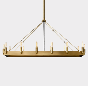 Vintage Filament Rectangular Chandelier