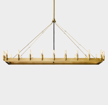 Vintage Filament Rectangular Chandelier