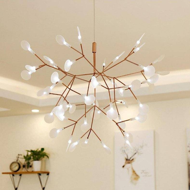 Ceramic Rose Firefly LED Chandelier