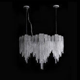 Aria Alana Aluminum Chain Tassel Long Branch Chandelier Light  35"