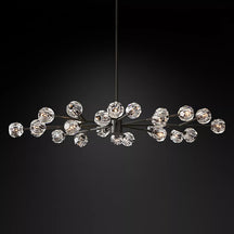 Bille De Crystal Ball  Oval Chandelier 72″  24-Lights