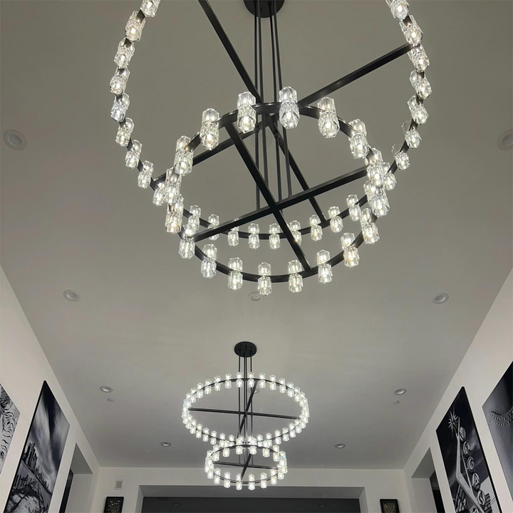 Reger High-End 2-Tier Chandelier For Living Room Dinig Room-Merlin Lamps-Lacquered Burnished Brass-merlinlamps
