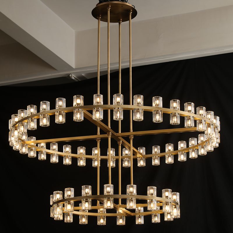 Reger High-End 2-Tier Chandelier For Living Room Dinig Room-Merlin Lamps-Lacquered Burnished Brass-merlinlamps