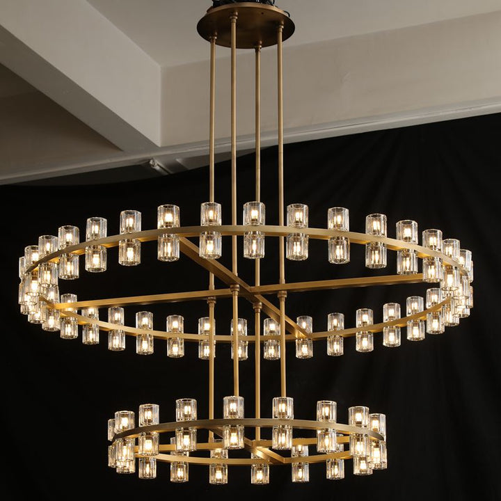 Reger High-End 2-Tier Chandelier For Living Room Dinig Room-Merlin Lamps-Lacquered Burnished Brass-merlinlamps