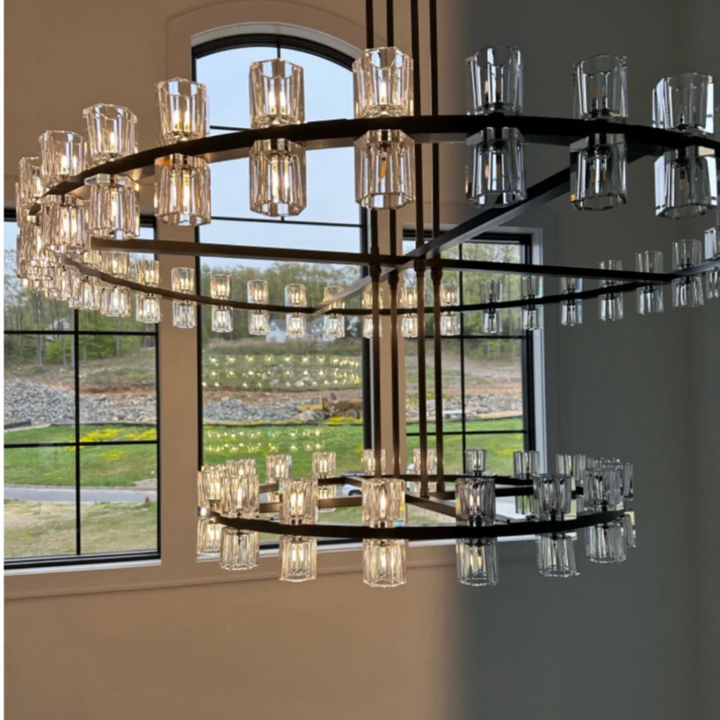 Reger High-End 2-Tier Chandelier For Living Room Dinig Room-Merlin Lamps-Lacquered Burnished Brass-merlinlamps