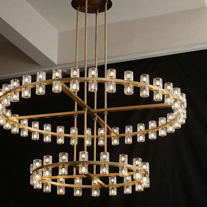 Reger High-End 2-Tier Chandelier For Living Room Dinig Room-Merlin Lamps-Lacquered Burnished Brass-merlinlamps