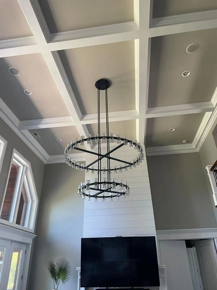 Reger High-End 2-Tier Chandelier For Living Room Dinig Room-Merlin Lamps-Lacquered Burnished Brass-merlinlamps