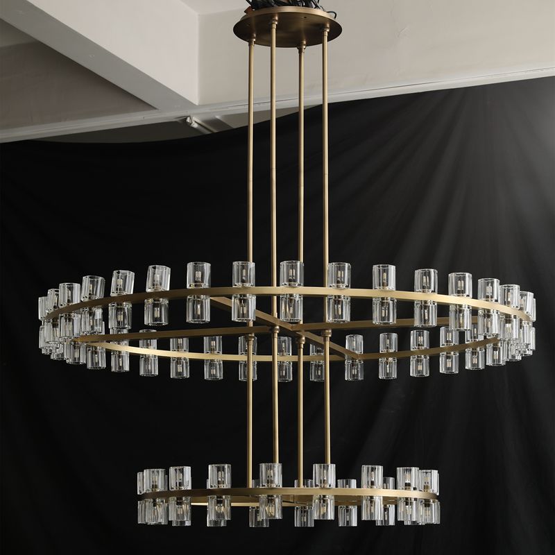 Reger High-End 2-Tier Chandelier For Living Room Dinig Room-Merlin Lamps-Lacquered Burnished Brass-merlinlamps