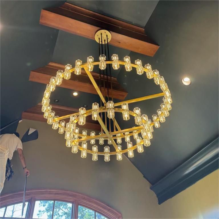 Reger High-End 2-Tier Chandelier For Living Room Dinig Room-Merlin Lamps-Lacquered Burnished Brass-merlinlamps
