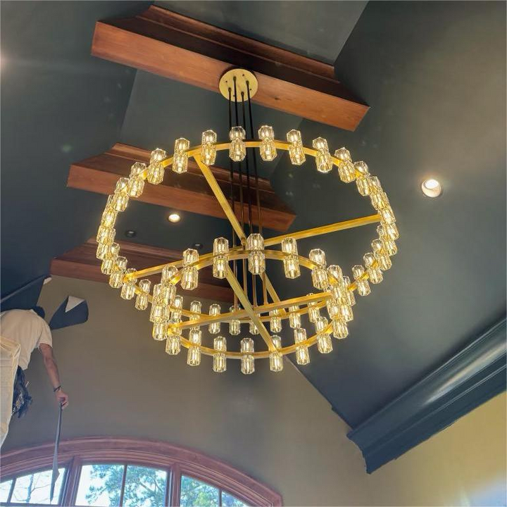 Reger High-End 2-Tier Chandelier For Living Room Dinig Room-Merlin Lamps-Lacquered Burnished Brass-merlinlamps