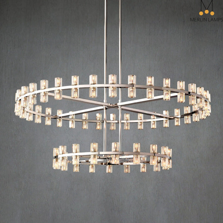 Reger High-End 2-Tier Chandelier For Living Room Dinig Room-Merlin Lamps-Polished Nickel-merlinlamps