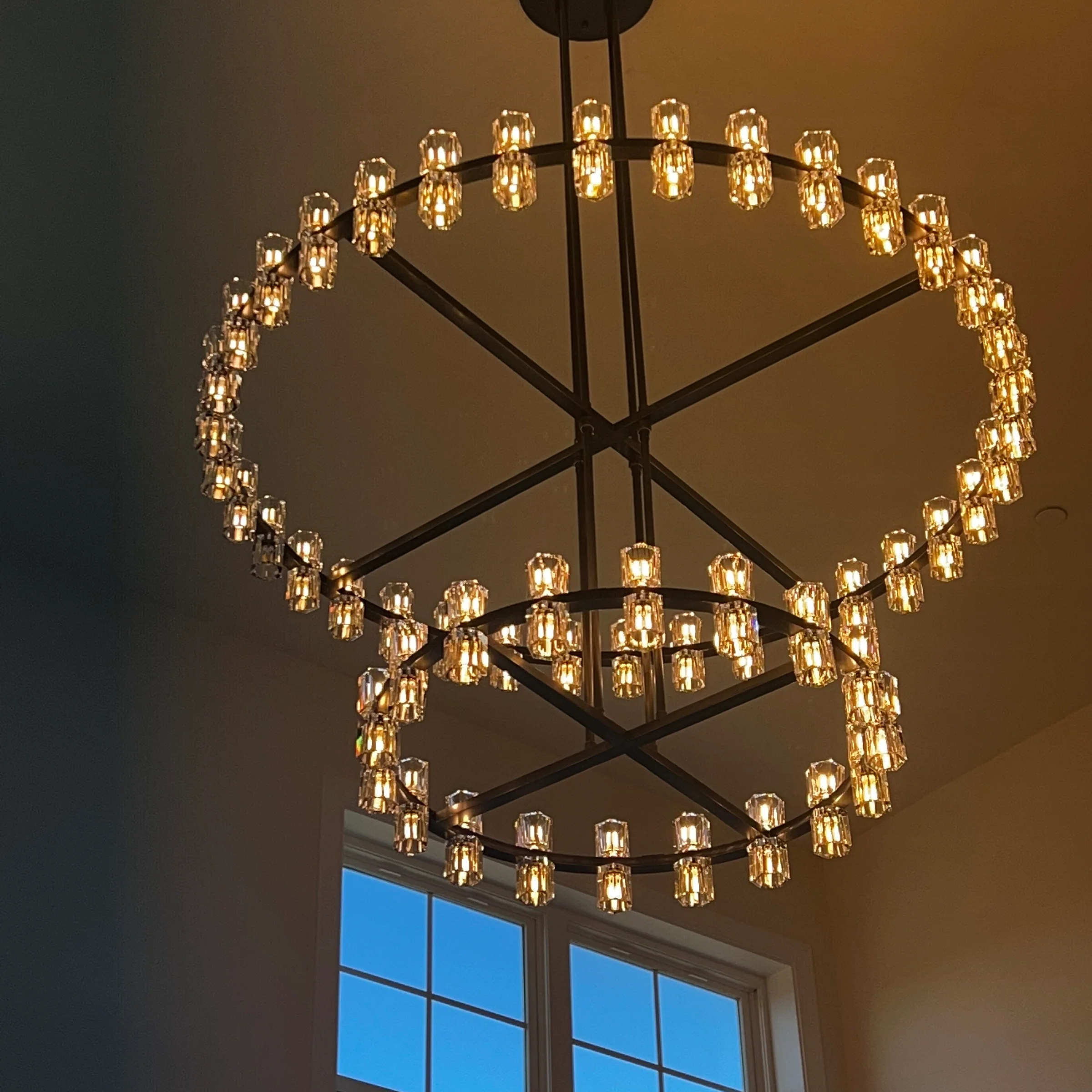 Reger High-End 2-Tier Chandelier For Living Room Dinig Room-Merlin Lamps-Lacquered Burnished Brass-merlinlamps