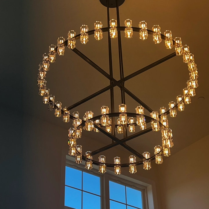 Reger High-End 2-Tier Chandelier For Living Room Dinig Room-Merlin Lamps-Lacquered Burnished Brass-merlinlamps