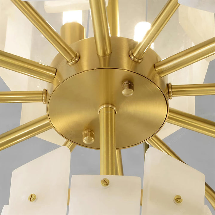 Regina Alabaster Round Chandelier-Arialamps